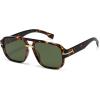 image:imageSOJOS Retro Square Aviator Sunglasses for Women Men 80s 90s Vintage Trendy Polarized Aviators SJ2692Dark TortoiseGreen