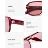 image:imageSOJOS Retro Square Aviator Sunglasses for Women Men 80s 90s Vintage Trendy Polarized Aviators SJ2692RedLight Red Tint