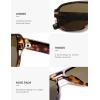 image:imageSOJOS Retro Square Aviator Sunglasses for Women Men 80s 90s Vintage Trendy Polarized Aviators SJ2692TortoiseDark Brown
