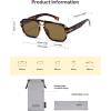 image:imageSOJOS Retro Square Aviator Sunglasses for Women Men 80s 90s Vintage Trendy Polarized Aviators SJ2692TortoiseDark Brown