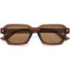 image:imageSOJOS Retro Trendy Polarized Sunglasses for Men Women Vintage Square Mens Shades SJ2397Brown Frame Brown Lens