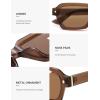 image:imageSOJOS Retro Trendy Polarized Sunglasses for Men Women Vintage Square Mens Shades SJ2397Brown Frame Brown Lens