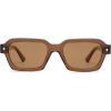 image:imageSOJOS Retro Trendy Polarized Sunglasses for Men Women Vintage Square Mens Shades SJ2397Brown Frame Brown Lens