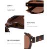 image:imageSOJOS Retro Trendy Polarized Sunglasses for Men Women Vintage Square Mens Shades SJ2397Brown Tortoise Frame Brown Lens