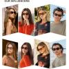 image:imageSOJOS Retro Trendy Polarized Sunglasses for Men Women Vintage Square Mens Shades SJ2397Brown Tortoise Frame Brown Lens