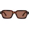 image:imageSOJOS Retro Trendy Polarized Sunglasses for Men Women Vintage Square Mens Shades SJ2397Brown Tortoise Frame Brown Lens