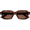 image:imageSOJOS Retro Trendy Polarized Sunglasses for Men Women Vintage Square Mens Shades SJ2397Brown Tortoise Frame Brown Lens