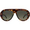 image:imageSOJOS Trendy Oversized Polarized Aviator Sunglasses Womens Men Retro Vintage 70s Style UV Protection Sun Glasses SJ2390LeopardGreyishgreen Grading Lens
