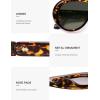 image:imageSOJOS Trendy Oversized Polarized Aviator Sunglasses Womens Men Retro Vintage 70s Style UV Protection Sun Glasses SJ2390LeopardGreyishgreen Grading Lens