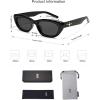image:imageSOJOS Trendy Polarized Narrow Cat Eye Sunglasses for Women Retro Cute Small Womens Shades SJ2284BlackGrey