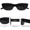 image:imageSOJOS Trendy Polarized Narrow Cat Eye Sunglasses for Women Retro Cute Small Womens Shades SJ2284BlackGrey