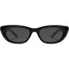 image:imageSOJOS Trendy Polarized Narrow Cat Eye Sunglasses for Women Retro Cute Small Womens Shades SJ2284BlackGrey
