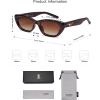 image:imageSOJOS Trendy Polarized Narrow Cat Eye Sunglasses for Women Retro Cute Small Womens Shades SJ2284Brown TortoiseGrading Brown