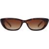 image:imageSOJOS Trendy Polarized Narrow Cat Eye Sunglasses for Women Retro Cute Small Womens Shades SJ2284Brown TortoiseGrading Brown