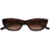 image:imageSOJOS Trendy Polarized Narrow Cat Eye Sunglasses for Women Retro Cute Small Womens Shades SJ2284Brown TortoiseGrading Brown