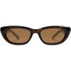 image:imageSOJOS Trendy Polarized Narrow Cat Eye Sunglasses for Women Retro Cute Small Womens Shades SJ2284TortoiseBrown