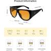 image:imageSOJOS Vintage Retro Oversized Big Aviator Polarized Sunglasses Womens Men SJ2615Black Frame Yellow Grading Lens