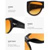 image:imageSOJOS Vintage Retro Oversized Big Aviator Polarized Sunglasses Womens Men SJ2615Black Frame Yellow Grading Lens