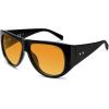image:imageSOJOS Vintage Retro Oversized Big Aviator Polarized Sunglasses Womens Men SJ2615Black Frame Yellow Grading Lens