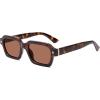 image:imageSOJOS Retro Trendy Polarized Sunglasses for Men Women Vintage Square Mens Shades SJ2397Brown Tortoise Frame Brown Lens