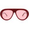 image:imageSOJOS Trendy Oversized Polarized Aviator Sunglasses Womens Men Retro Vintage 70s Style UV Protection Sun Glasses SJ2390Ancora RedLight Red With Gift Box