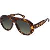 image:imageSOJOS Trendy Oversized Polarized Aviator Sunglasses Womens Men Retro Vintage 70s Style UV Protection Sun Glasses SJ2390LeopardGreyishgreen Grading Lens