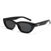 image:imageSOJOS Trendy Polarized Narrow Cat Eye Sunglasses for Women Retro Cute Small Womens Shades SJ2284BlackGrey