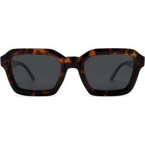 image:imageSOJOS Retro Polarized Square Sunglasses Womens Mens Vintage 70s 80s 90s Hexagon Shades SJ2377Tortoise
