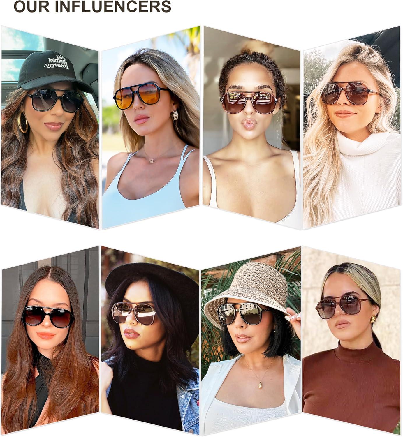 image:imageSOJOS Retro Polarized Aviator Sunglasses Womens Mens Classic 70s 80s Vintage Trendy Square Aviators SJ2174Amber Brown TortoiseBrown