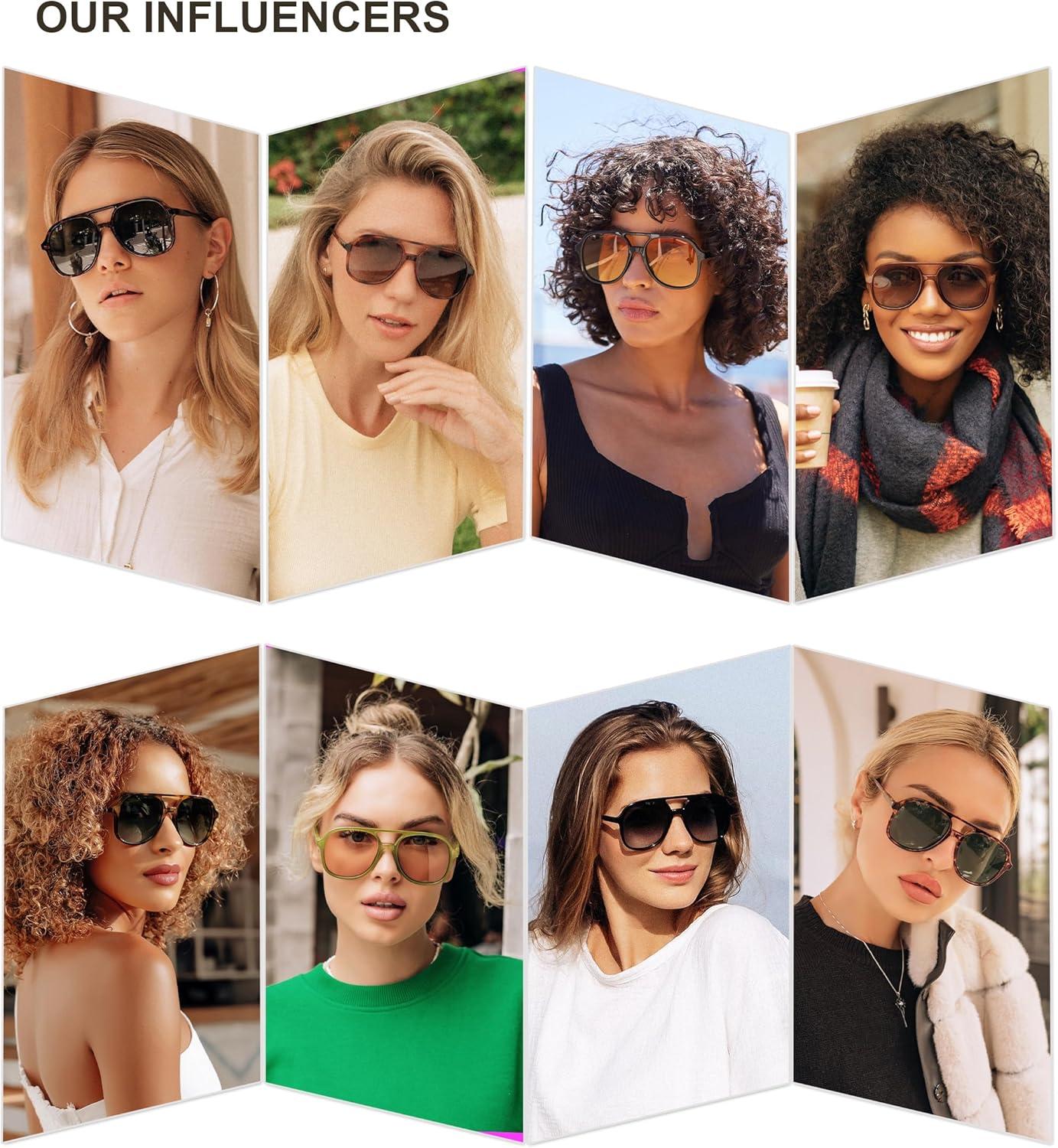image:imageSOJOS Retro Polarized Aviator Sunglasses Womens Mens Classic 70s 80s Vintage Trendy Square Aviators SJ2174Caramel TortoiseGradient Grey