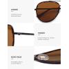 image:imageSOJOS Big Polarized Aviator Sunglasses for Women Men Oversized Aviators Retro Vintage Shades SJ1290Brown TortoiseBrown
