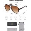 image:imageSOJOS Classic Polarized Aviator Sunglasses for Women Men Retro Trendy Aviators Shades SJ2201Brown TortoiseGradient Brown