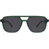 image:imageSOJOS Retro Aviator Sunglasses for Women MenTrendy Rectangle Womens Mens Shades Sun Glasses SJ2202Green FrameGrey Lens