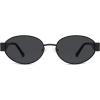 image:imageSOJOS Retro Oval Sunglasses for Women Trendy Classic Shades UV400 Protection SJ1256Matte BlackGrey Lens