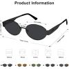 image:imageSOJOS Retro Oval Sunglasses for Women Trendy Classic Shades UV400 Protection SJ1256Matte BlackGrey Lens