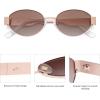 image:imageSOJOS Retro Oval Sunglasses for Women Trendy Classic Shades UV400 Protection SJ1256Rose GoldPink Lens