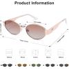 image:imageSOJOS Retro Oval Sunglasses for Women Trendy Classic Shades UV400 Protection SJ1256Rose GoldPink Lens