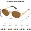 image:imageSOJOS Retro Oval Sunglasses for Women Trendy Classic Shades UV400 Protection SJ1256Shiny GoldBrown Lens