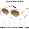 image:imageSOJOS Retro Oval Sunglasses for Women Trendy Classic Shades UV400 Protection SJ1256Shiny GoldGradient Brown