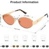 image:imageSOJOS Retro Oval Sunglasses for Women Trendy Classic Shades UV400 Protection SJ1256Shiny GoldOrange Lens