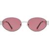 image:imageSOJOS Retro Oval Sunglasses for Women Trendy Classic Shades UV400 Protection SJ1256SilverPurple Lens