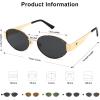 image:imageSOJOS Retro Oval Sunglasses for Women Trendy Classic Shades UV400 Protection SJ1256TortoisegoldGrey Lens