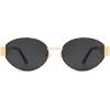 image:imageSOJOS Retro Oval Sunglasses for Women Trendy Classic Shades UV400 Protection SJ1256TortoisegoldGrey Lens