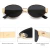 image:imageSOJOS Retro Oval Sunglasses for Women Trendy Classic Shades UV400 Protection SJ1256TortoisegoldGrey Lens