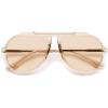 image:imageSOJOS Retro Oversized 70s 90s Aviator Sunglasses for Women Men Trendy Vintage Square Sun Glasses SJ2693Crystal Light Brown Frame Light Brown Lens