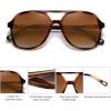 image:imageSOJOS Retro Polarized Aviator Sunglasses Womens Mens Classic 70s 80s Vintage Trendy Square Aviators SJ2174Amber Brown TortoiseBrown