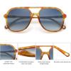 image:imageSOJOS Retro Polarized Aviator Sunglasses Womens Mens Classic 70s 80s Vintage Trendy Square Aviators SJ2174Caramel TortoiseGradient Grey