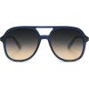 image:imageSOJOS Retro Polarized Aviator Sunglasses Womens Mens Classic 70s 80s Vintage Trendy Square Aviators SJ2174Dark BlueGrey Gradient Brown