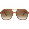 image:imageSOJOS Retro Polarized Aviator Sunglasses Womens Mens Classic 70s 80s Vintage Trendy Square Aviators SJ2174Dark BrownGradient Brown