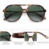 image:imageSOJOS Retro Polarized Aviator Sunglasses Womens Mens Classic 70s 80s Vintage Trendy Square Aviators SJ2174Dark TortoiseGradient Green